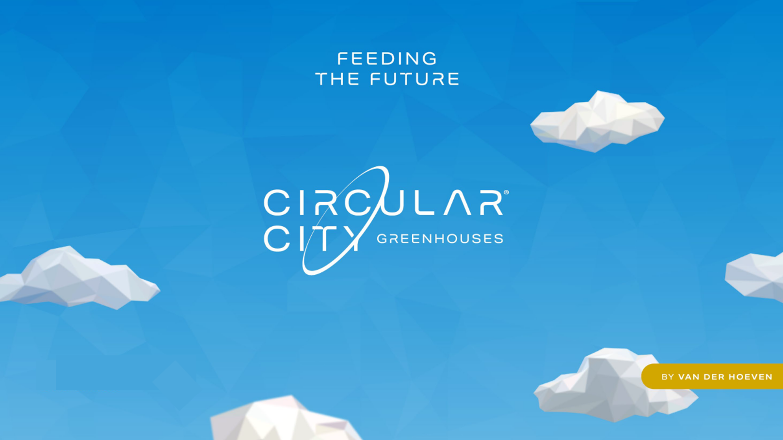 Van der Hoeven's Circular City Greenhouse banner showcasing turnkey greenhouse technology